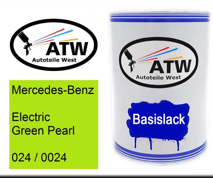 Mercedes-Benz, Electric Green Pearl, 024 / 0024: 500ml Lackdose, von ATW Autoteile West.